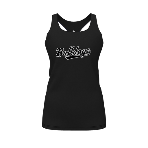 [CUS-DFW-RCBK-PER-BLK-FYS-LOGO2] Racerback Tank Top (Female Youth S, Black, Logo 2)