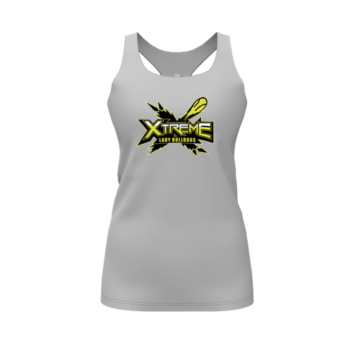 [FT0TRBGY-FYS-LOGO1] Decker Racerback Tank Top (Female Youth S, Gray, Logo 1)