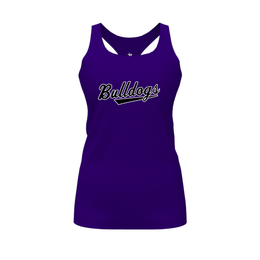 [FT0TRBPP-FYS-LOGO2] Decker Racerback Tank Top (Female Youth S, Purple, Logo 2)