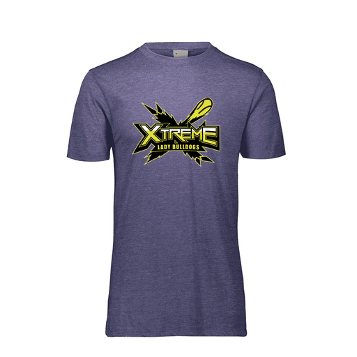 [FTSCUBNV-YS-LOGO1] Decker Youth Tri-Blend T-Shirt - Short Sleeve (Youth S, Navy, Logo 1)