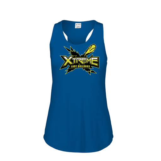 [3078.U55.S-LOGO1] Ladies Tri Blend Tank Top (Female Adult S, Royal, Logo 1)