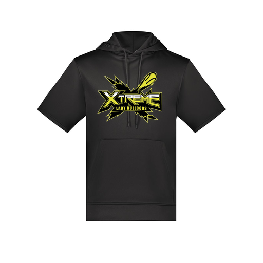 [6871.080.S-LOGO1] Men's Dri Fit Short Sleeve Hoodie (Adult S, Black, Logo 1)