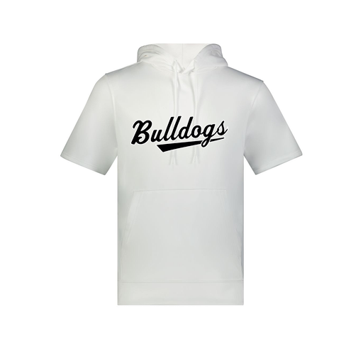 [6871.005.S-LOGO2] Men's Dri Fit Short Sleeve Hoodie (Adult S, White, Logo 2)