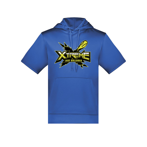 [6871.060.S-LOGO1] Men's Dri Fit Short Sleeve Hoodie (Adult S, Royal, Logo 1)