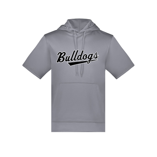 [6871.059.S-LOGO2] Men's Dri Fit Short Sleeve Hoodie (Adult S, Gray, Logo 2)