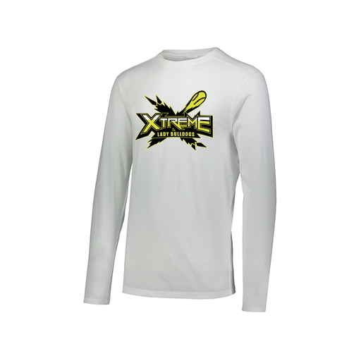 [FTLCUBWH-AXS-LOGO1] Decker Men's Tri-Blend T-Shirt - Long Sleeve (Adult XS, White, Logo 1)
