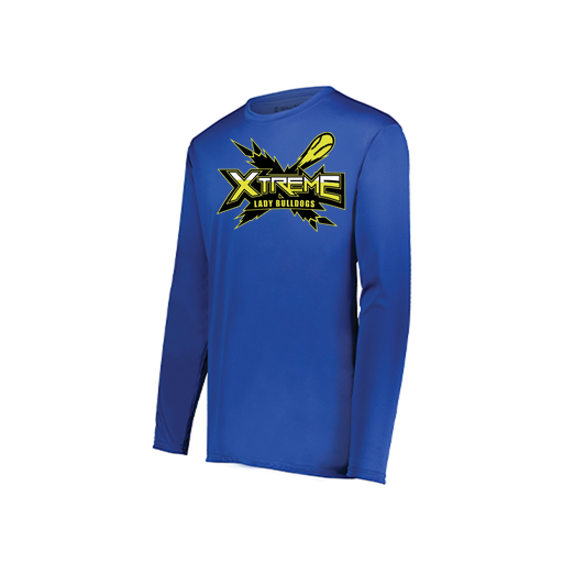[222823.060.S-LOGO1] Youth LS Smooth Sport Shirt (Youth S, Royal, Logo 1)