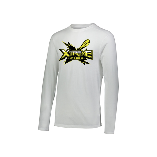 [FTLCUBWH-YS-LOGO1] Decker Youth Tri-Blend T-Shirt - Long Sleeve (Youth S, White, Logo 1)