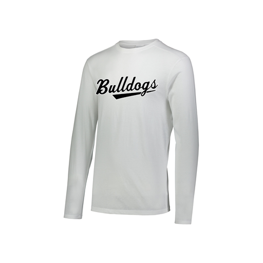[3076.005.S-LOGO2] Youth LS Ultra-blend T-Shirt (Youth S, White, Logo 2)