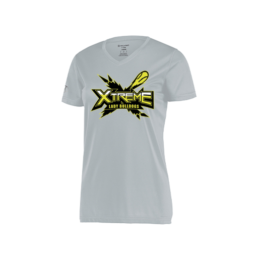 [222820.099.S-LOGO1] Ladies Movement Dri Fit Shirt (Female Adult S, Silver, Logo 1)